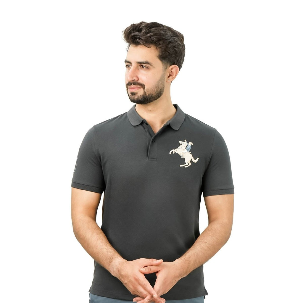 Men's Slim Fit Cotton Short Sleeve Napoleon Polo S - Shop Giordano