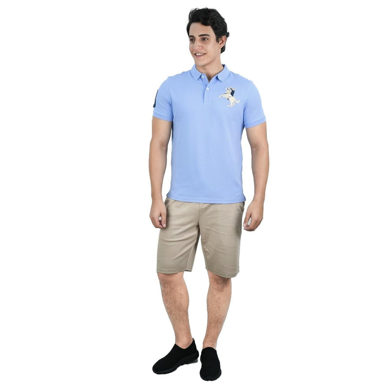Men's Slim Fit Cotton Short Sleeve Napoleon Polo S - Shop Giordano