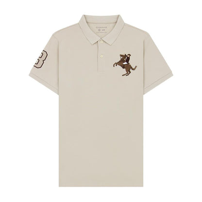 Men's Slim Fit Cotton Short Sleeve Napoleon Polo - Giordano