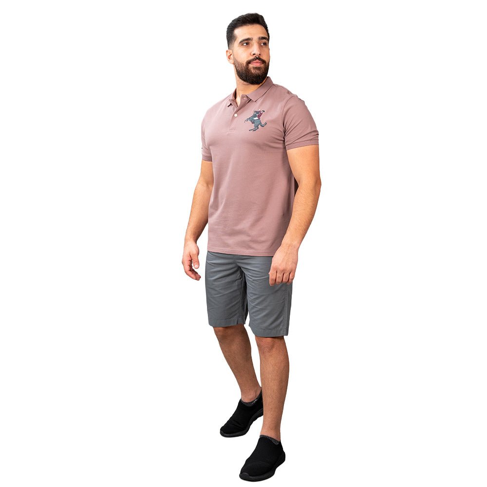 Men's Slim Fit Cotton Short Sleeve Napoleon Polo S - Shop Giordano