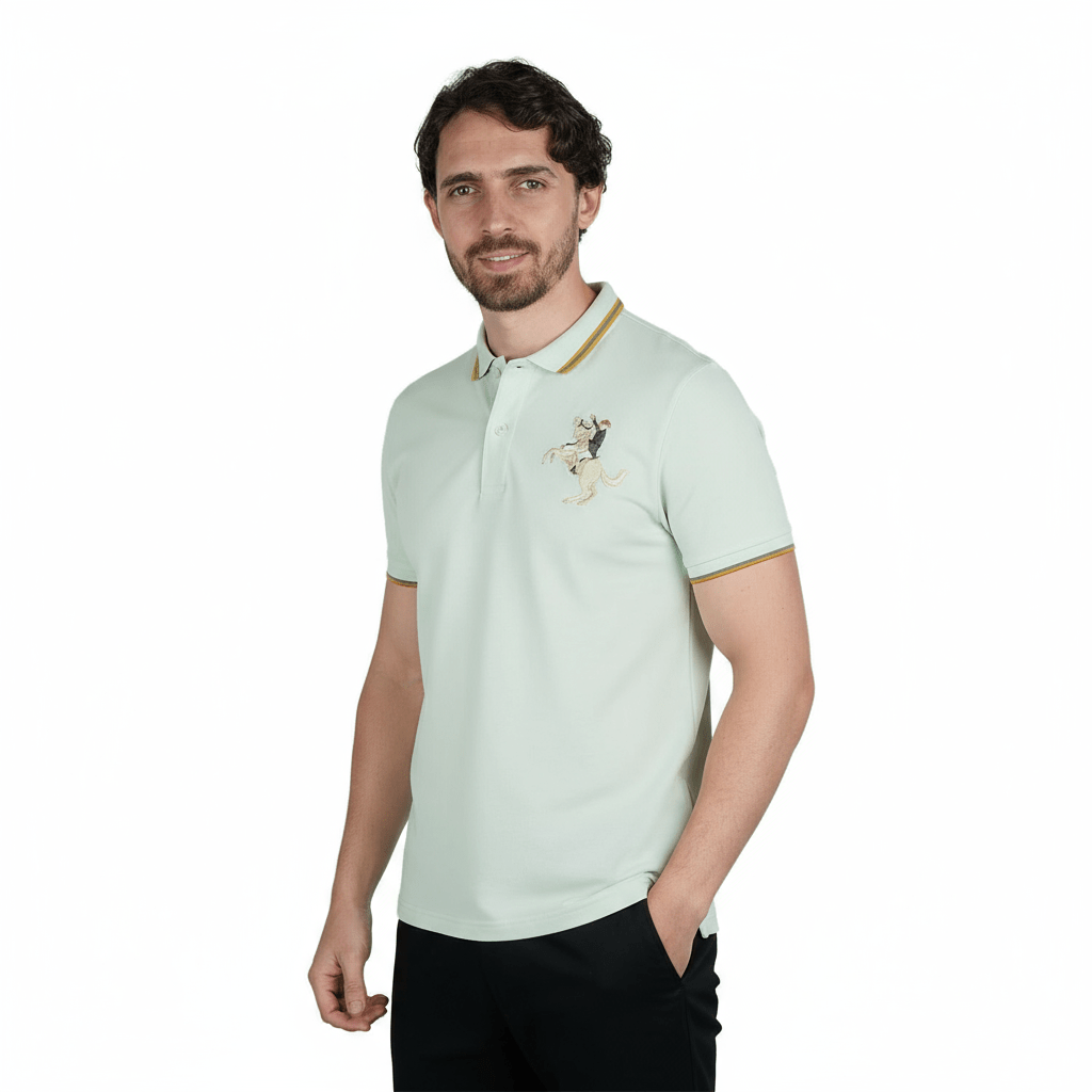 Men's Slim Fit Cotton Short Sleeve Napoleon Polo S - Shop Giordano