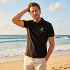 Men's Slim Fit Cotton Short Sleeve Napoleon Polo S - Shop Giordano