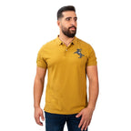 Men's Slim Fit Cotton Short Sleeve Napoleon Polo S - Shop Giordano