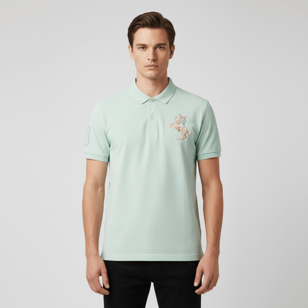 Men's Slim Fit Cotton Short Sleeve Napoleon Polo S - Shop Giordano
