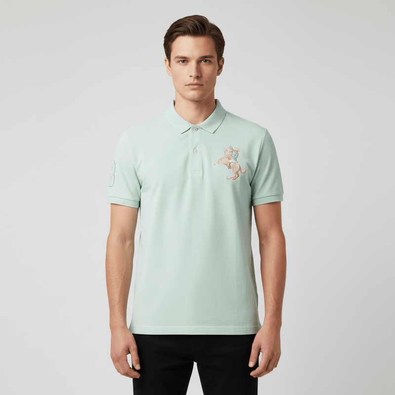 Men's Slim Fit Cotton Short Sleeve Napoleon Polo S - Shop Giordano