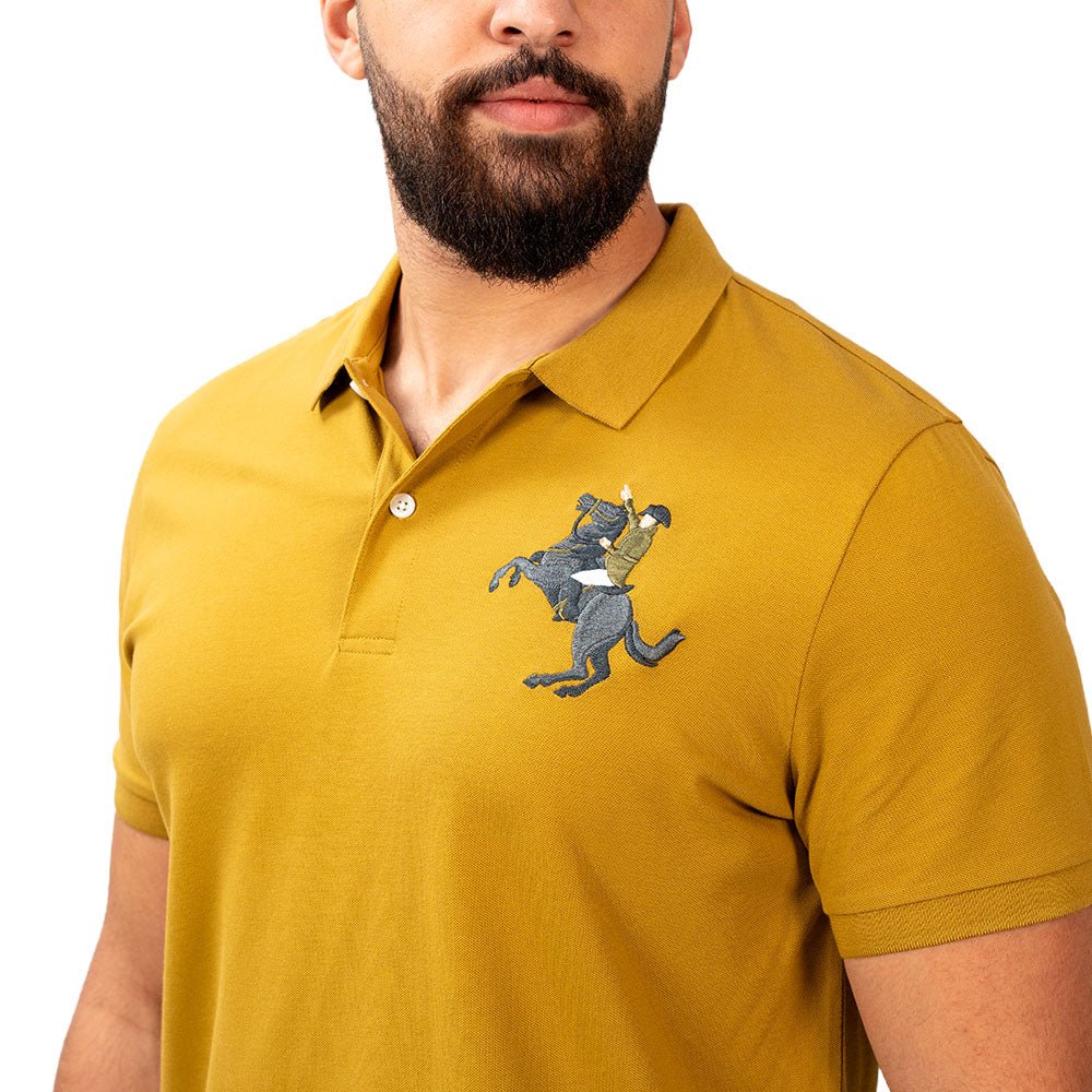 Men's Slim Fit Cotton Short Sleeve Napoleon Polo S - Shop Giordano