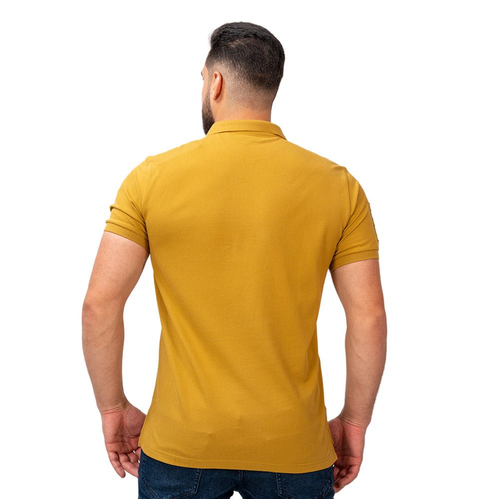 Men's Slim Fit Cotton Short Sleeve Napoleon Polo S - Shop Giordano