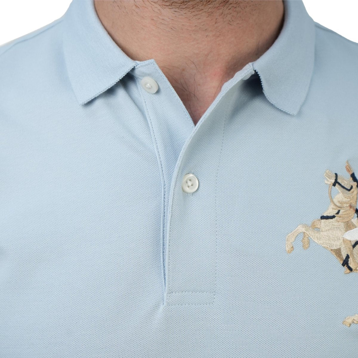 Men's Slim Fit Cotton Short Sleeve Napoleon Polo S - Shop Giordano