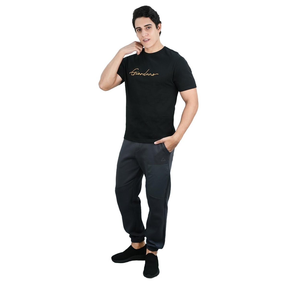 Men's Slim Fit Cotton Signature Print Tee - Giordano