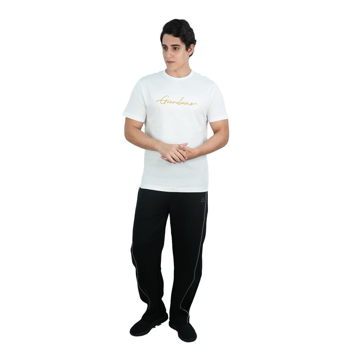 Men's Slim Fit Cotton Signature Print Tee - Giordano