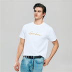Men’S Slim Fit Cotton Signature Print Tee S - Shop Giordano
