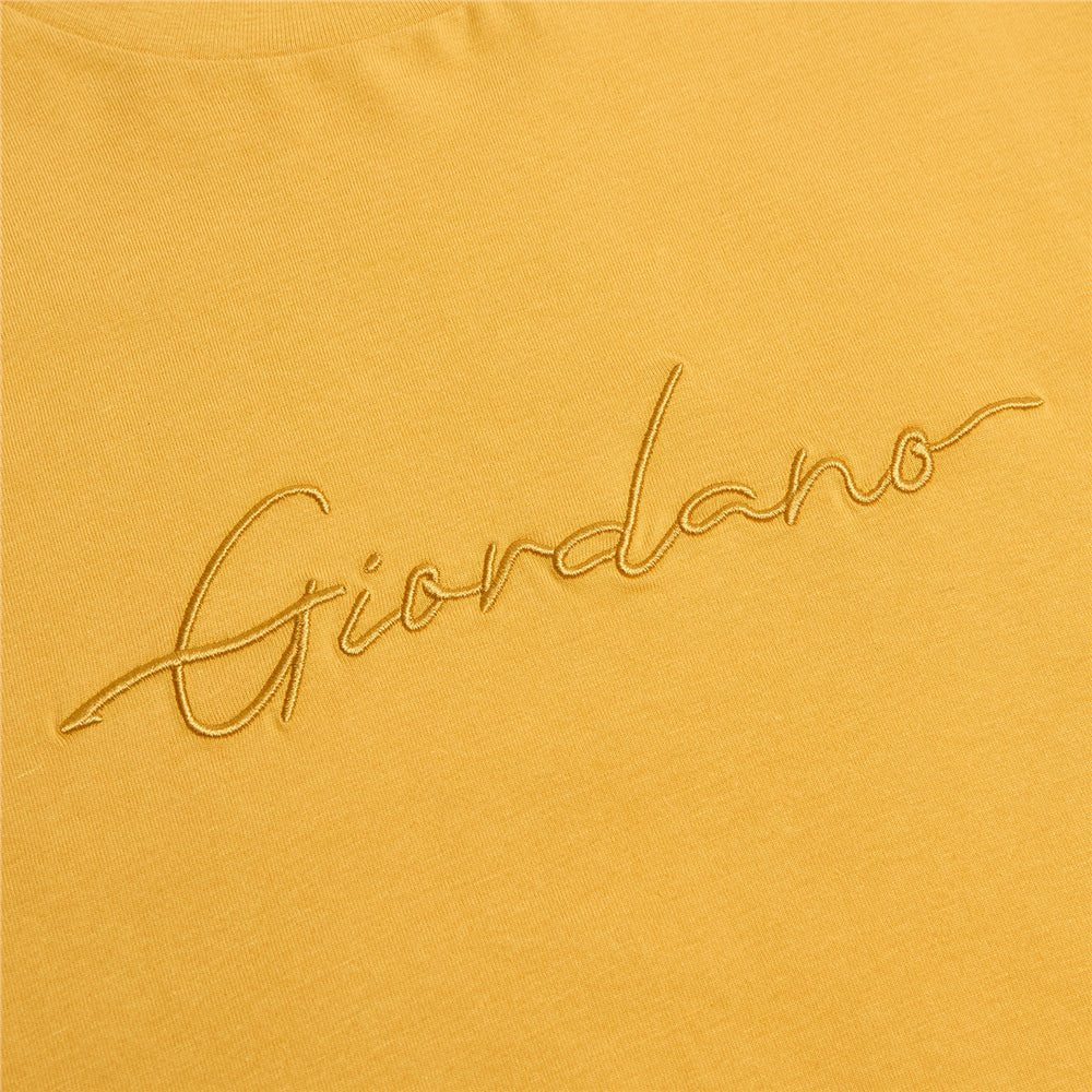 Men’S Slim Fit Cotton Signature Print Tee S - Shop Giordano