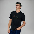 Men’S Slim Fit Cotton Signature Print Tee S - Shop Giordano