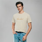 Men’S Slim Fit Cotton Signature Print Tee S - Shop Giordano