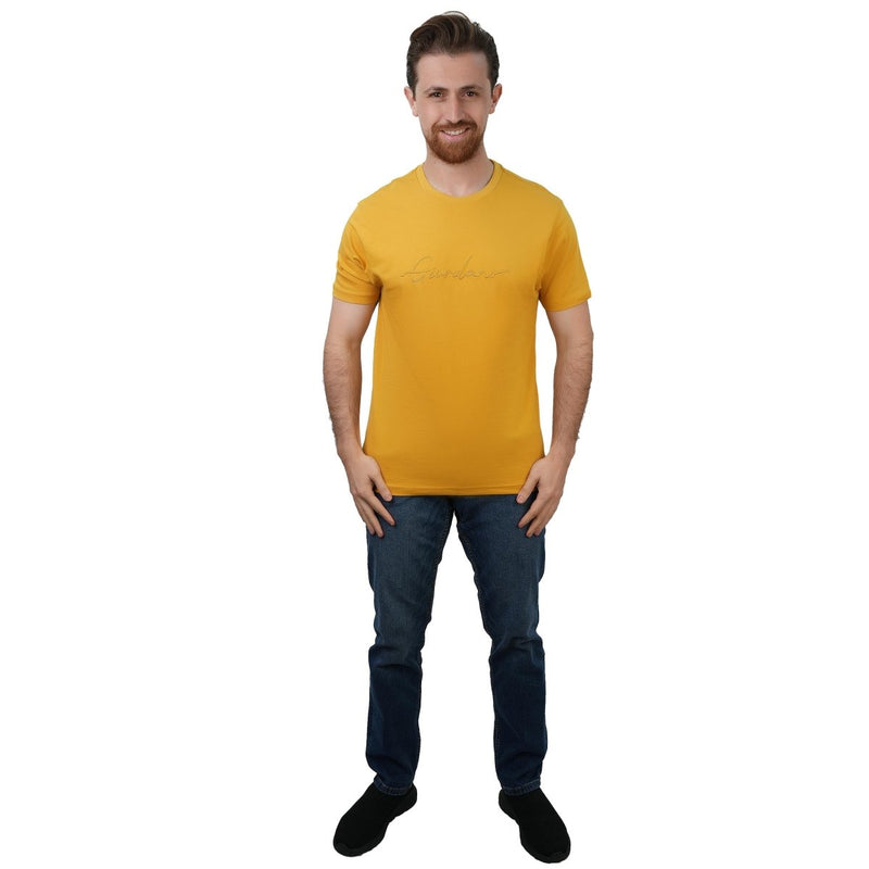 Men's Slim Fit Cotton Signature Print Tee S - Shop Giordano