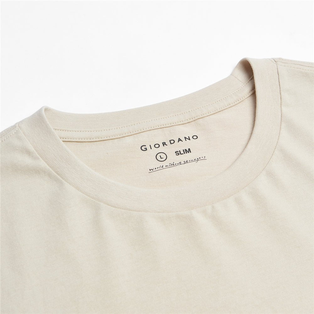 Men’S Slim Fit Cotton Signature Print Tee S - Shop Giordano