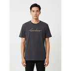 Men's Slim Fit Cotton Signature Print Tee S - Shop Giordano