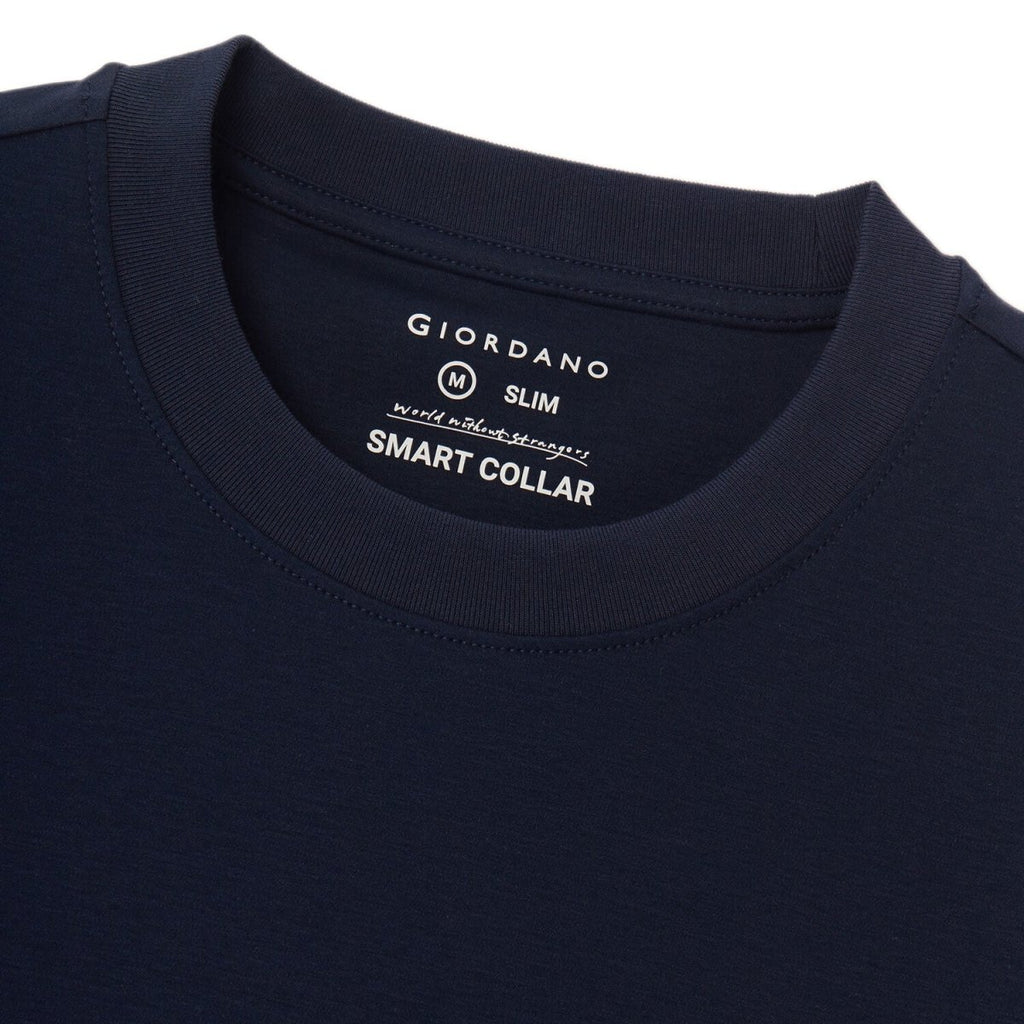 Giordano Men's Slim Fit Crewneck Tee - Cotton Modal Silk Blend - Premium Tee