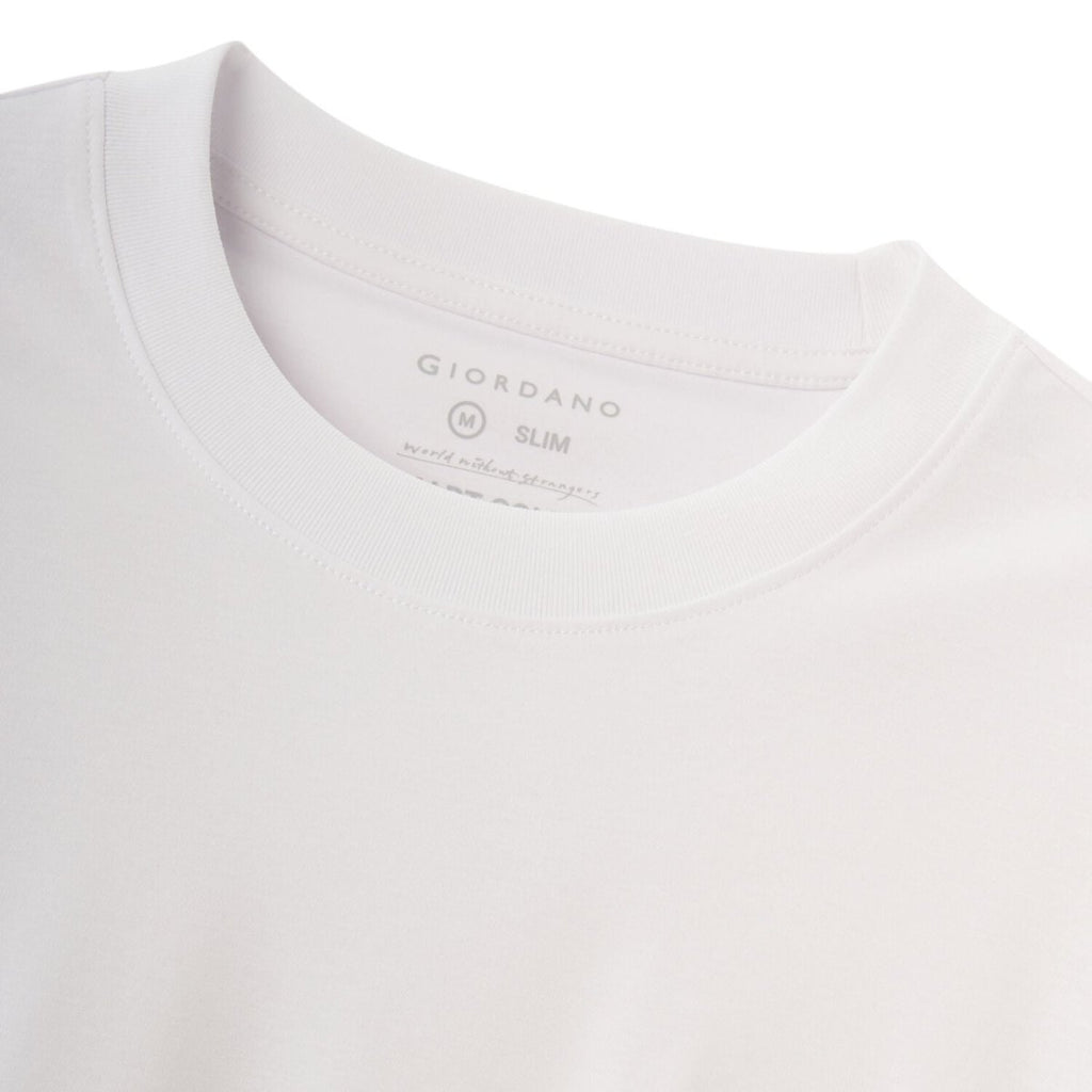 Giordano Men's Slim Fit Crewneck Tee - Cotton Modal Silk Blend - Premium Tee