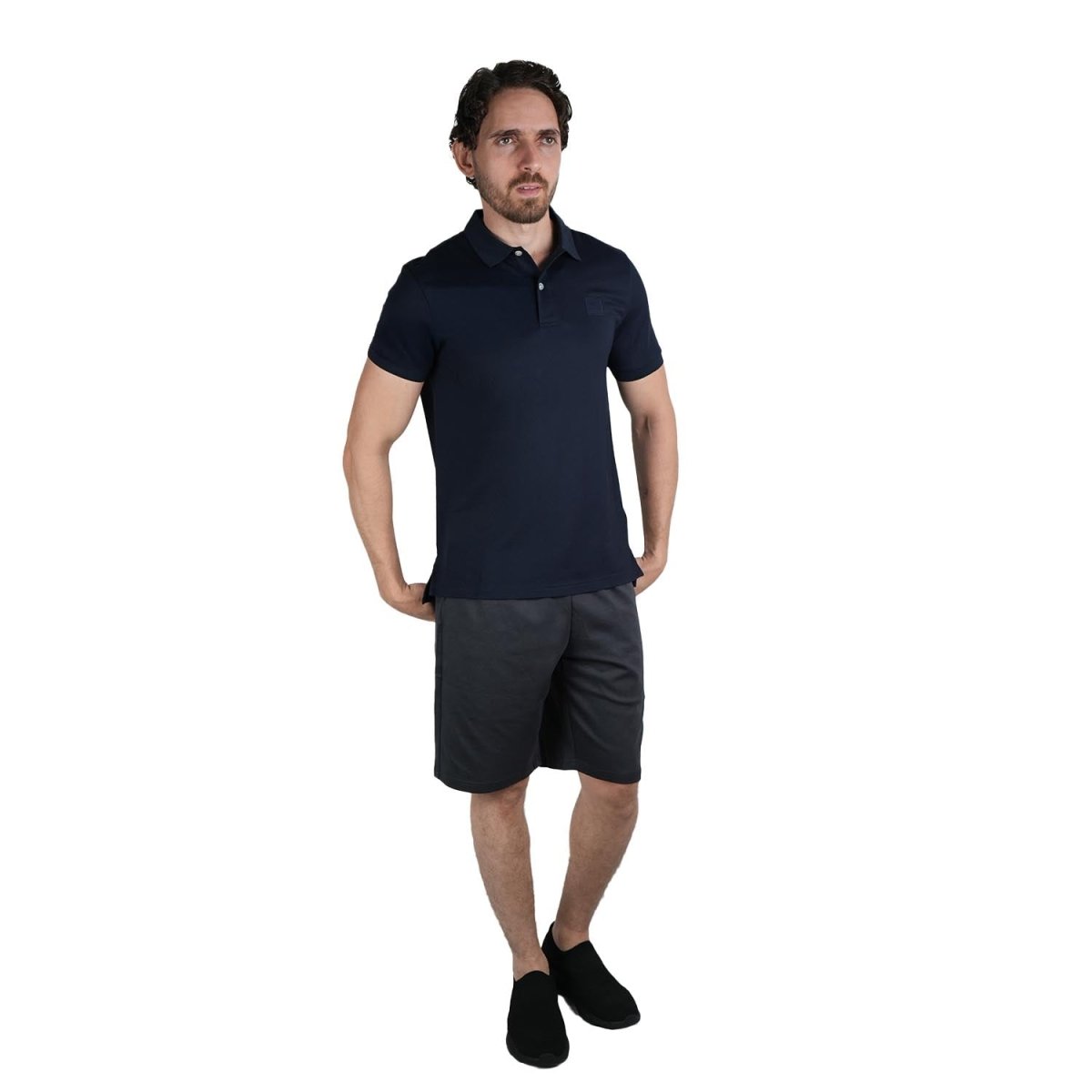 Men's Slim Fit Embossed Pique Polo| Silk Touch Series S - Shop Giordano