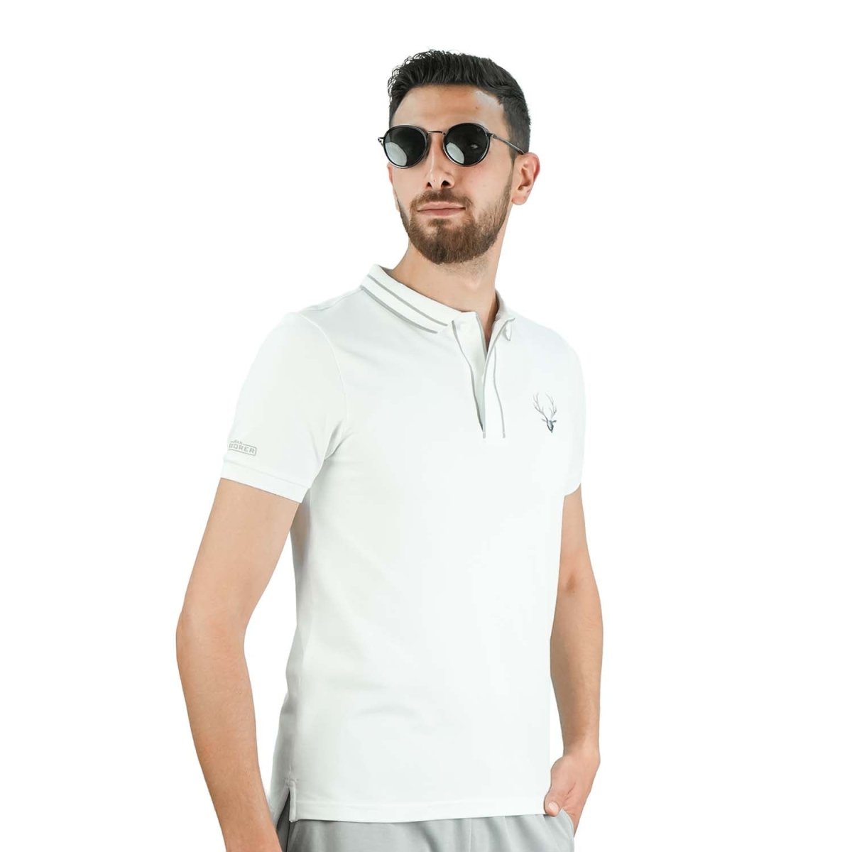 Men's Slim Fit Embroidered Infinite Polo - Giordano