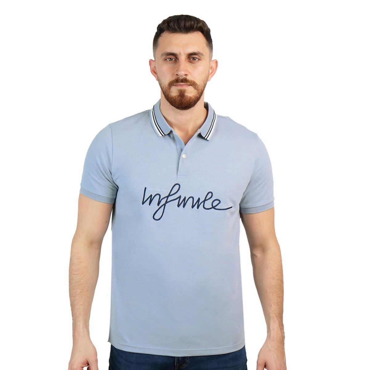 Men's Slim Fit Embroidered Infinite Polo - Giordano