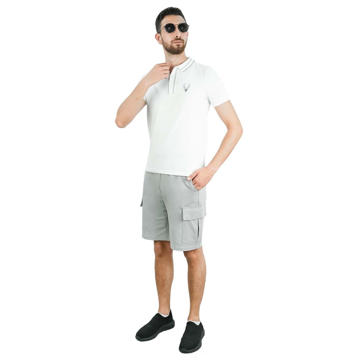 Giordano Men's Slim Fit Embroidered Infinite Polo - Premium Polo