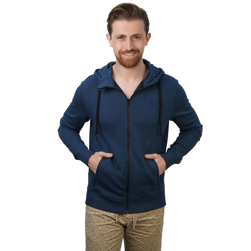 Men's Slim Fit French Terry Knit Hoodie Jacket S - Shop Giordano