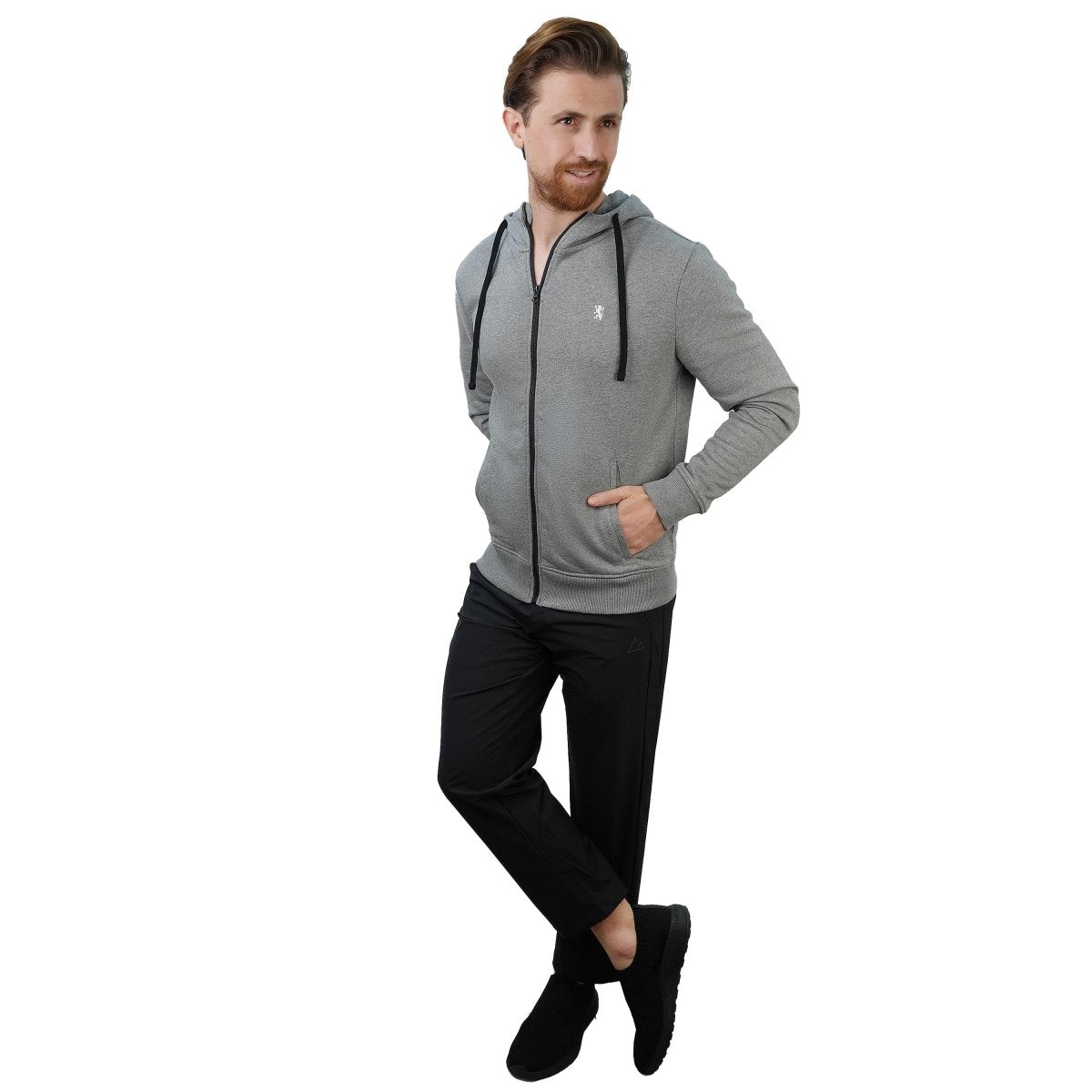 Men's Slim Fit French Terry Knit Hoodie Jacket S - Shop Giordano