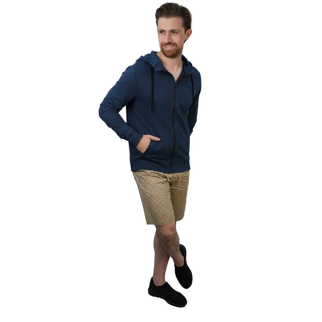 Men's Slim Fit French Terry Knit Hoodie Jacket S - Shop Giordano