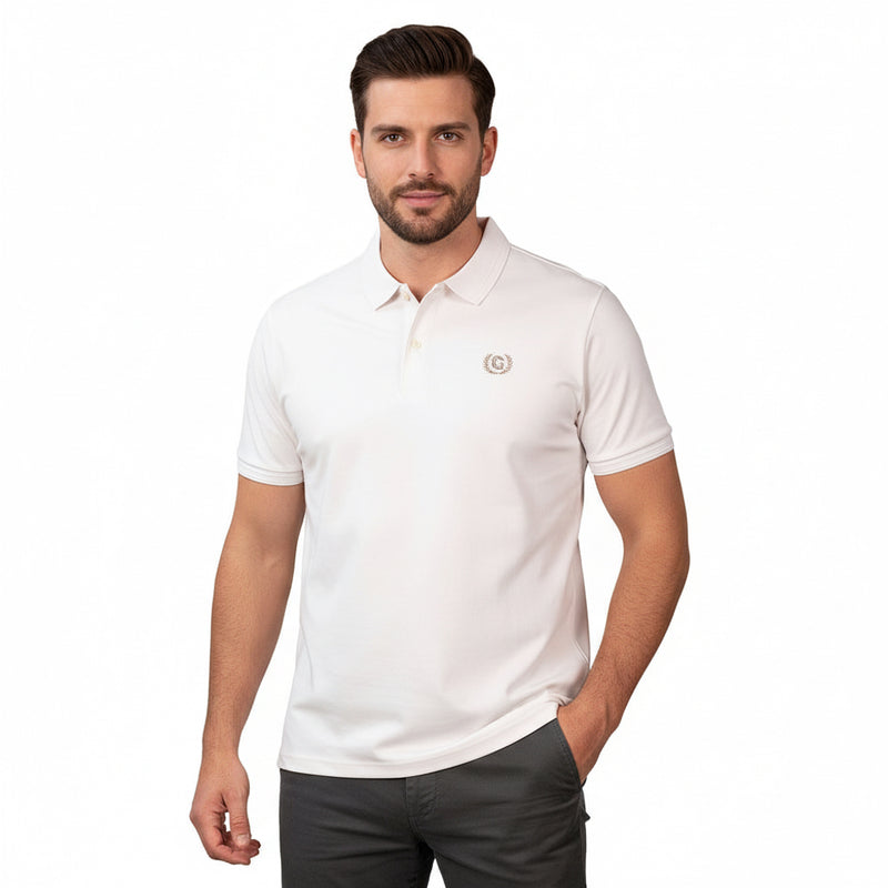 Men's Slim Fit Interlock Polo With Embroidery - Liquid Touch S - Shop Giordano