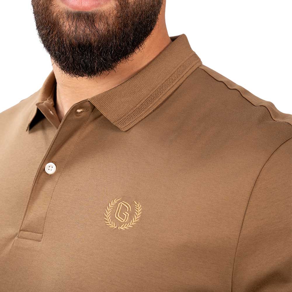 Men's Slim Fit Interlock Polo With Embroidery - Liquid Touch S - Shop Giordano