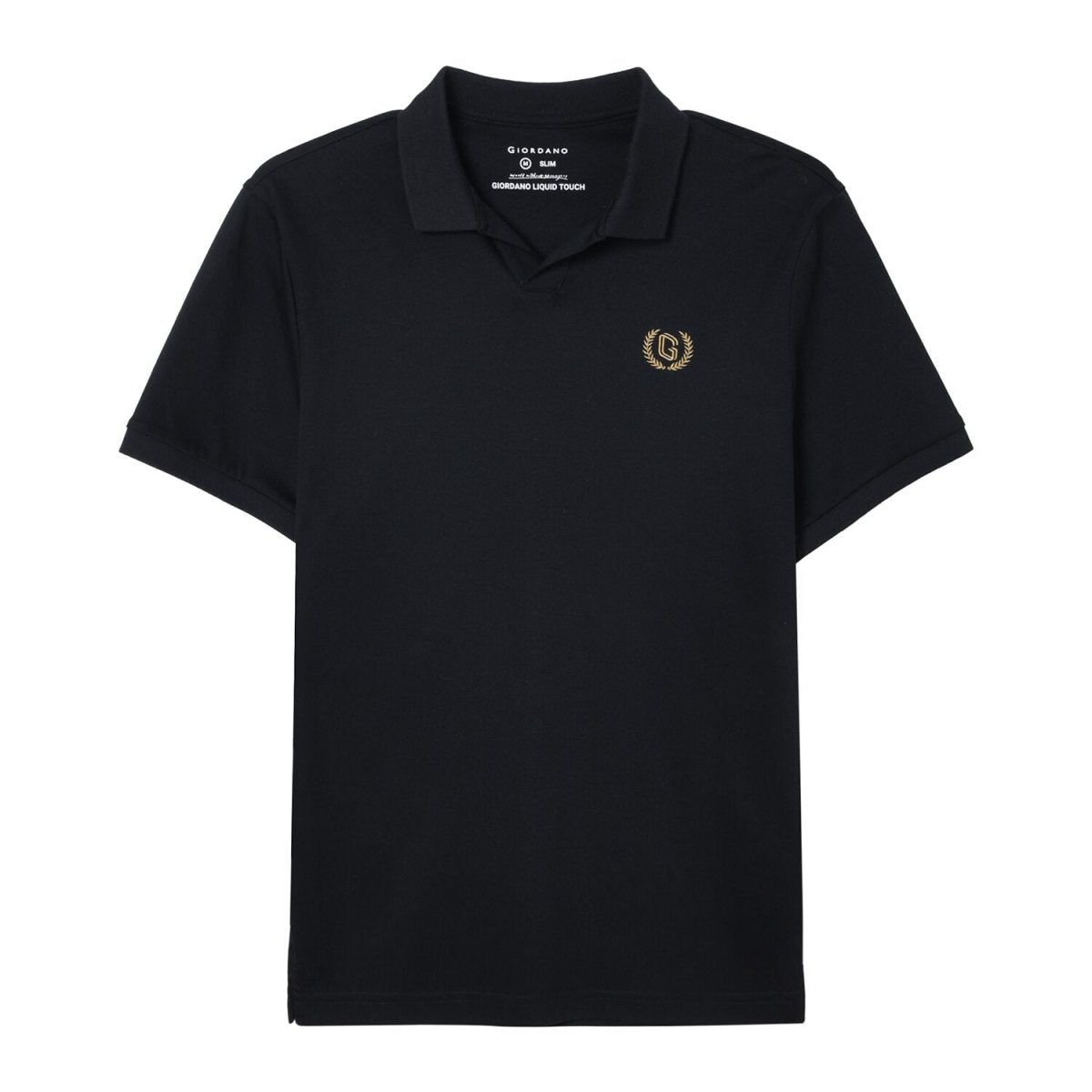 Men's Slim Fit Interlock Polo With Embroidery - Liquid Touch S - Shop Giordano