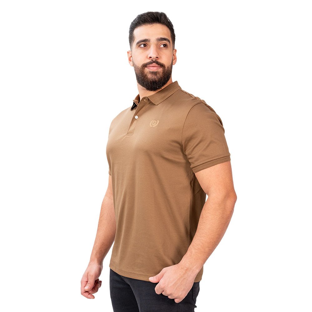 Men's Slim Fit Interlock Polo With Embroidery - Liquid Touch S - Shop Giordano