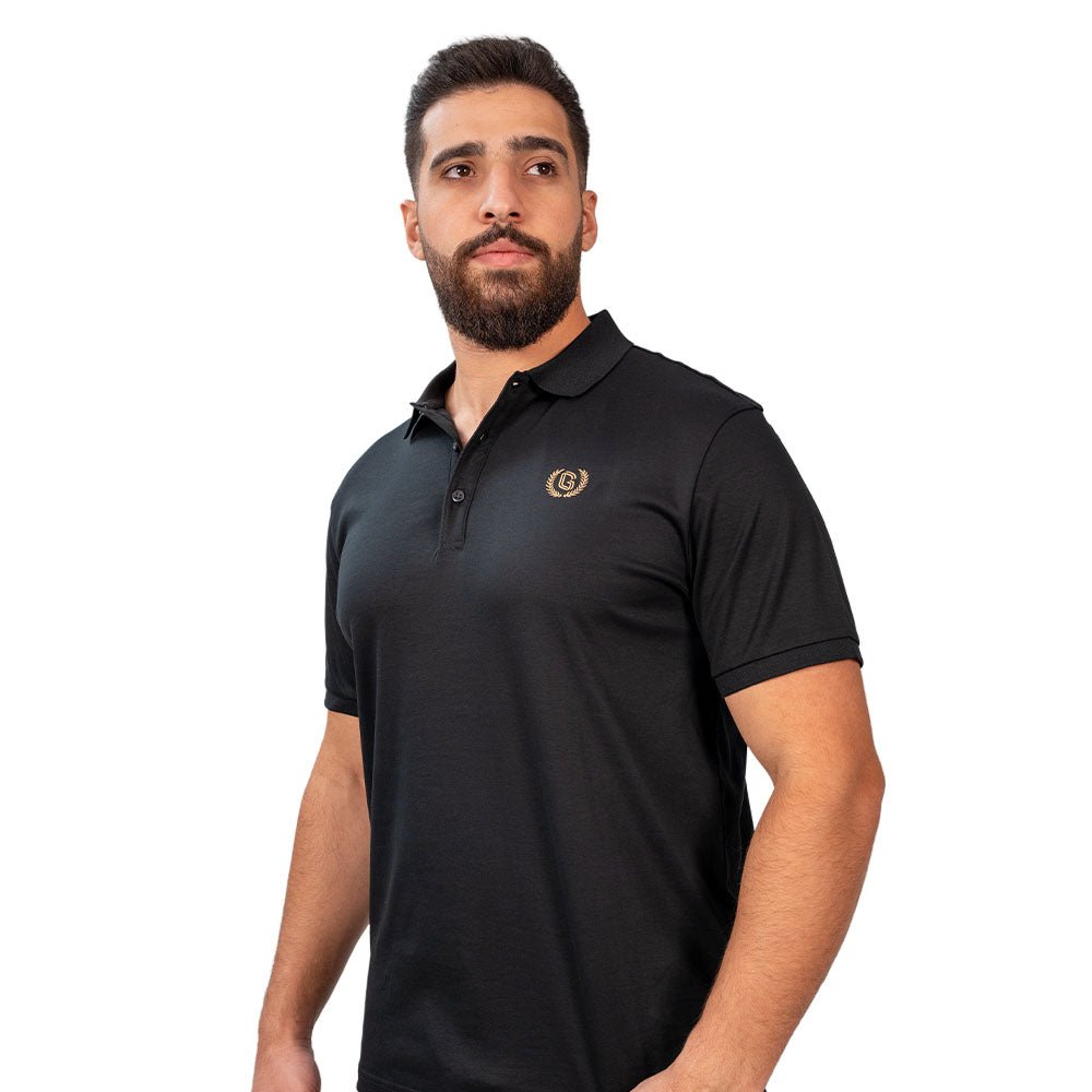 Men's Slim Fit Interlock Polo With Embroidery - Liquid Touch S - Shop Giordano