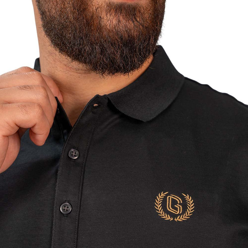 Men's Slim Fit Interlock Polo With Embroidery - Liquid Touch S - Shop Giordano