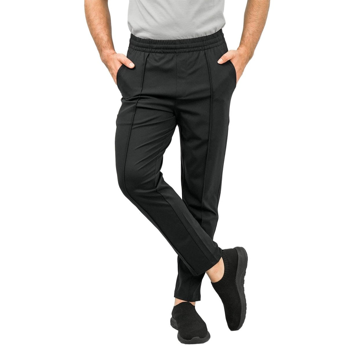 Giordano Men's Slim Fit Joggers - Performance Blend Mid-Rise - Premium Joggers