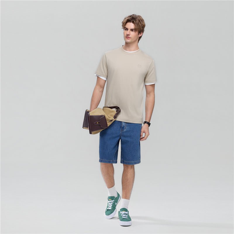 Men's Slim Fit Liquid Touch Cotton Crew Neck Tee S - Shop Giordano