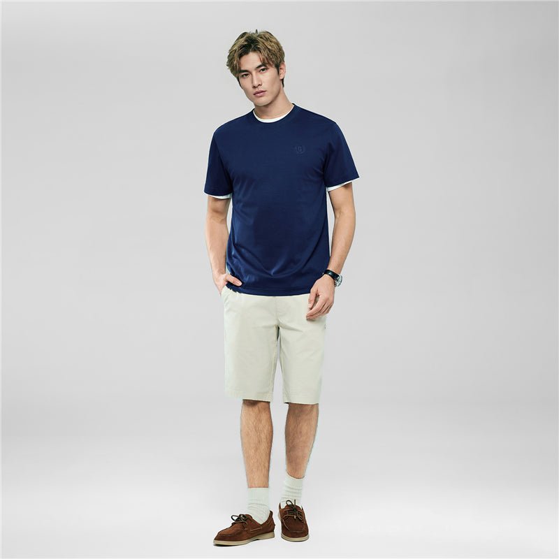 Giordano Men's Slim Fit Liquid Touch Cotton Crew Neck Tee - first_variant_option_2 Premium Tee for Giordano