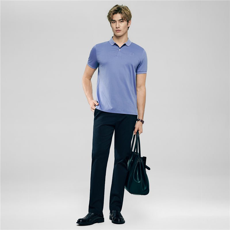 Giordano Men's Slim Fit Liquid Touch Cotton Interlock Polo - Premium Polo