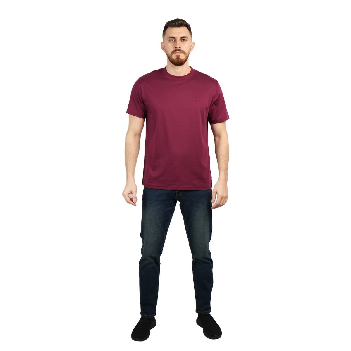 Men's Slim Fit Liquid Touch Smart Collar Tee - Giordano