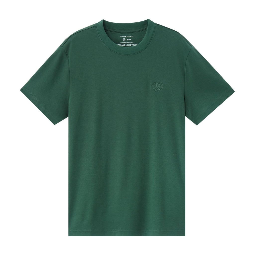 Men's Slim Fit Liquid Touch Smart Collar Tee S - Shop Giordano