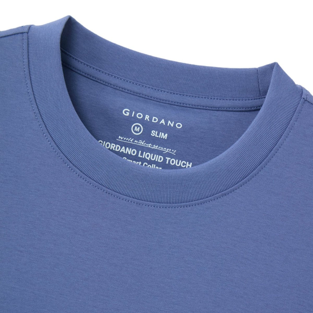 Men's Slim Fit Liquid Touch Smart Collar Tee S - Shop Giordano
