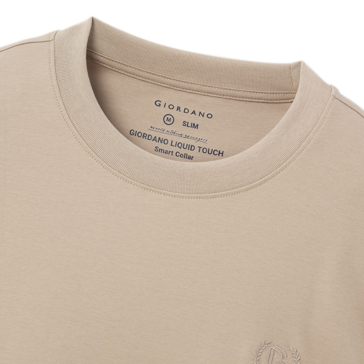 Men's Slim Fit Liquid Touch Smart Collar Tee - Giordano