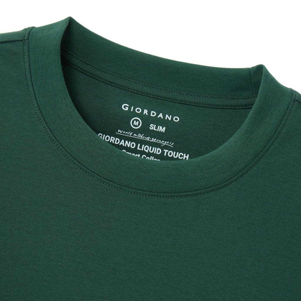Men's Slim Fit Liquid Touch Smart Collar Tee S - Shop Giordano
