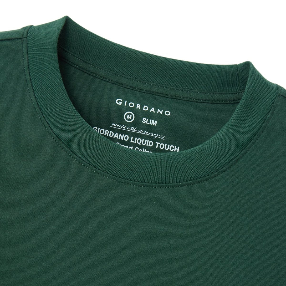 Men's Slim Fit Liquid Touch Smart Collar Tee S - Shop Giordano