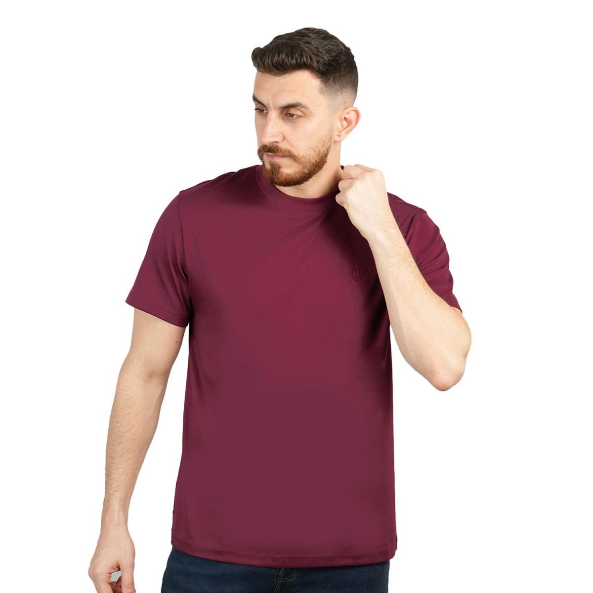 Men's Slim Fit Liquid Touch Smart Collar Tee - Giordano