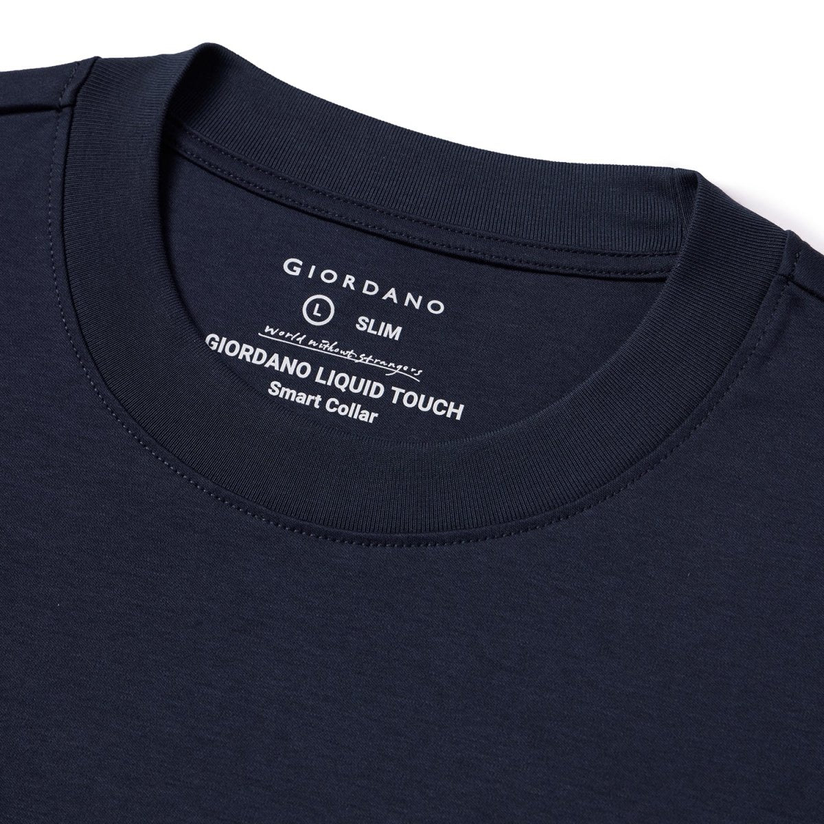 Men's Slim Fit Liquid Touch Smart Collar Tee - Giordano