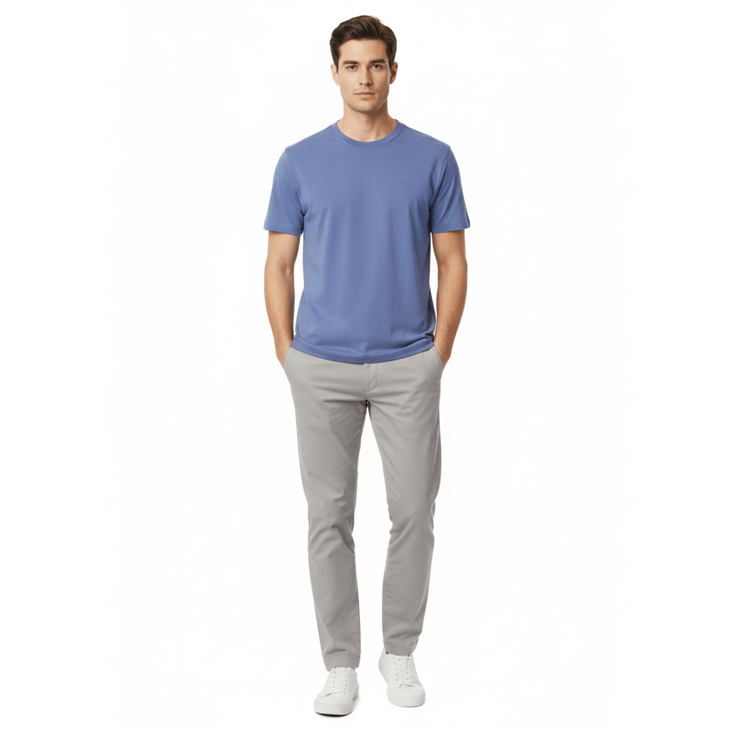 Men's Slim Fit Liquid Touch Smart Collar Tee S - Shop Giordano