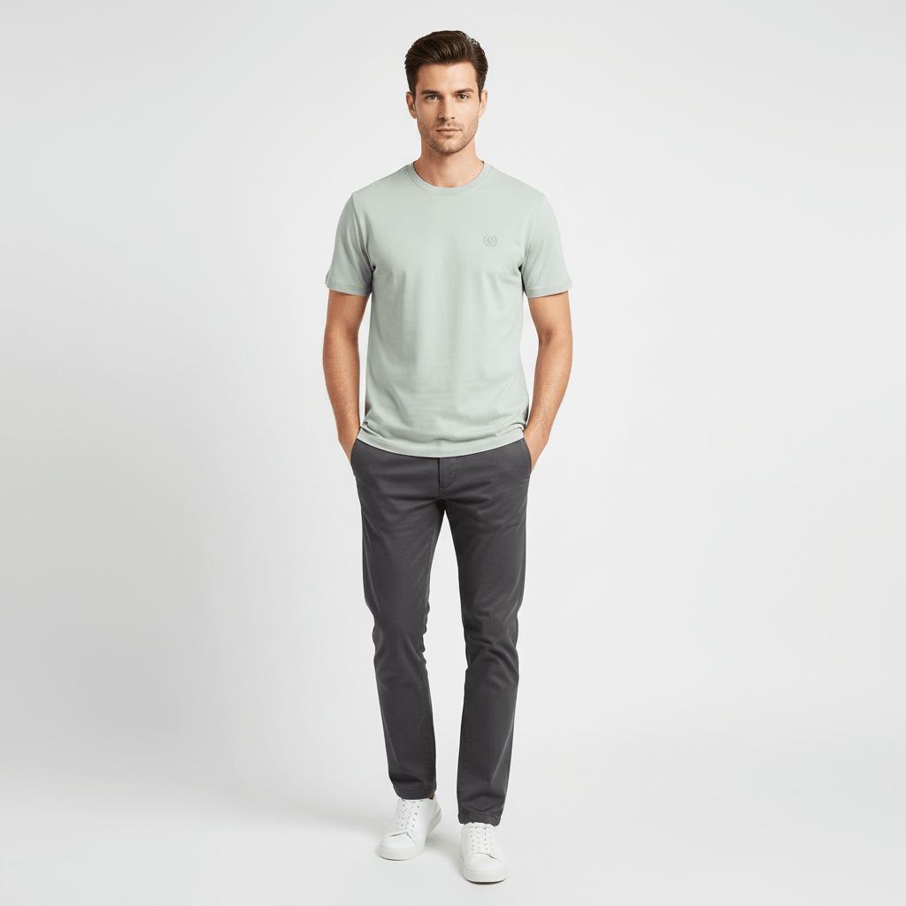 Men's Slim Fit Liquid Touch Smart Collar Tee S - Shop Giordano
